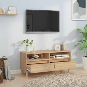 TV skříňka dub sonoma 100 x 34,5 x 44,5 cm kompozitní dřevo - obrázek 3