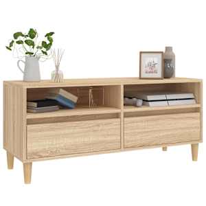 TV skříňka dub sonoma 100 x 34,5 x 44,5 cm kompozitní dřevo - obrázek 4
