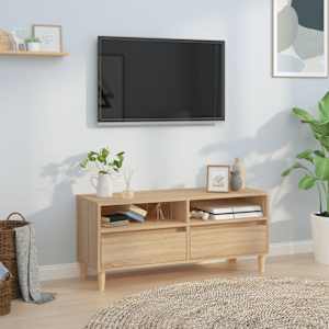 TV skříňka dub sonoma 100 x 34,5 x 44,5 cm kompozitní dřevo - obrázek 1