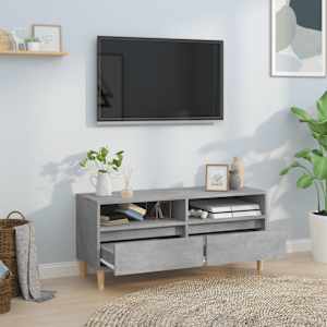 TV skříňka betonově šedá 100 x 34,5 x 44,5 cm kompozitní dřevo - obrázek 3