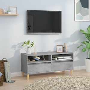 TV skříňka betonově šedá 100 x 34,5 x 44,5 cm kompozitní dřevo - obrázek 1