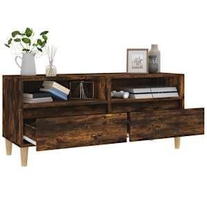 TV skříňka kouřový dub 100 x 34,5 x 44,5 cm kompozitní dřevo - obrázek 5