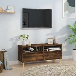 TV skříňka kouřový dub 100 x 34,5 x 44,5 cm kompozitní dřevo - obrázek 1