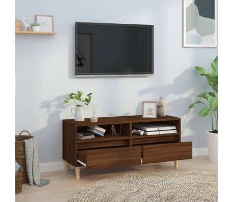 vidaXL Televizoriaus spintelė, ruda ąžuolo, 100x34,5x44,5cm, mediena