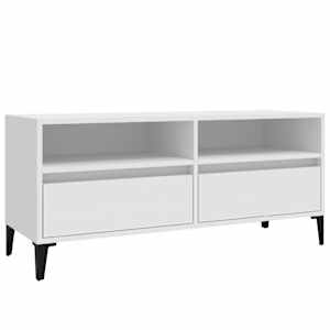 TV skříňka bílá 100 x 34,5 x 44,5 cm kompozitní dřevo - obrázek 2
