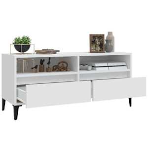 TV skříňka bílá 100 x 34,5 x 44,5 cm kompozitní dřevo - obrázek 5