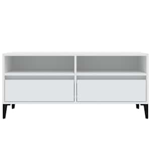 TV skříňka bílá 100 x 34,5 x 44,5 cm kompozitní dřevo - obrázek 6