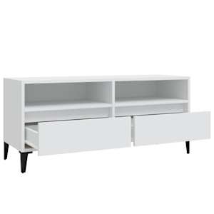 TV skříňka bílá 100 x 34,5 x 44,5 cm kompozitní dřevo - obrázek 8