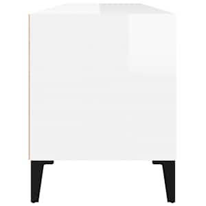 TV skříňka bílá vysoký lesk 100x34,5x44,5 cm kompozitní dřevo - obrázek 7
