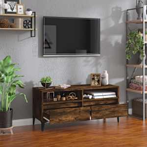 TV skříňka kouřový dub 100 x 34,5 x 44,5 cm kompozitní dřevo - obrázek 3