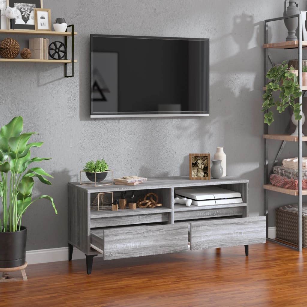 Thumbnail - vidaXL TV-Schrank Grau Sonoma 100x34,5x44,5 cm Holzwerkstoff