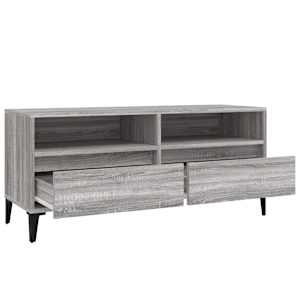 TV skříňka šedá sonoma 100 x 34,5 x 44,5 cm kompozitní dřevo - obrázek 8