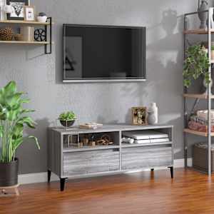 TV skříňka šedá sonoma 100 x 34,5 x 44,5 cm kompozitní dřevo - obrázek 1