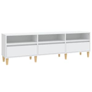 TV skříňka bílá 150 x 30 x 44,5 cm kompozitní dřevo - obrázek 2