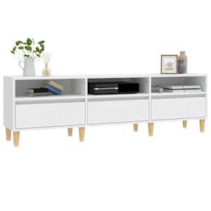 TV skříňka bílá 150 x 30 x 44,5 cm kompozitní dřevo - obrázek 4