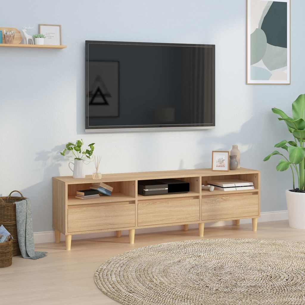 Meuble TV chêne sonoma 150x30x44,5 cm bois d'ingénierie