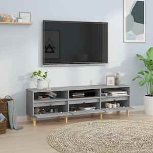 TV skříňka betonově šedá 150 x 30 x 44,5 cm kompozitní dřevo - obrázek 3