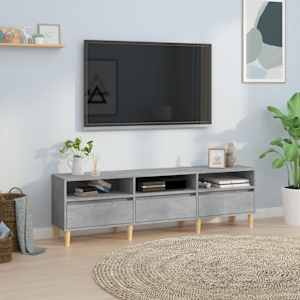TV skříňka betonově šedá 150 x 30 x 44,5 cm kompozitní dřevo - obrázek 1
