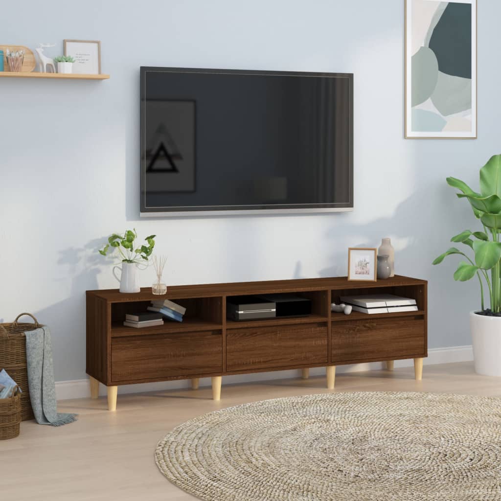 vidaXL Comodă TV, stejar maro, 150x30x44,5 cm, lemn prelucrat