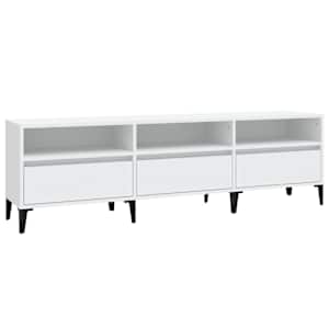TV skříňka bílá 150 x 30 x 44,5 cm kompozitní dřevo - obrázek 2