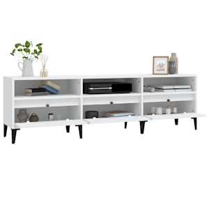 TV skříňka bílá 150 x 30 x 44,5 cm kompozitní dřevo - obrázek 5