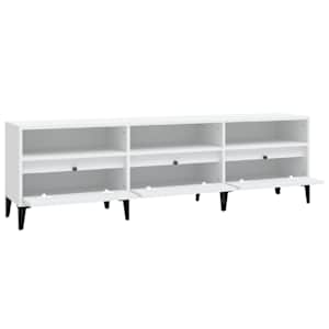 TV skříňka bílá 150 x 30 x 44,5 cm kompozitní dřevo - obrázek 7