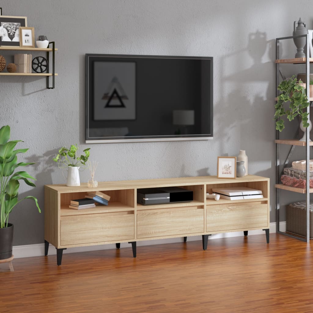 vidaXL Comodă TV, stejar sonoma, 150x30x44,5 cm, lemn prelucrat