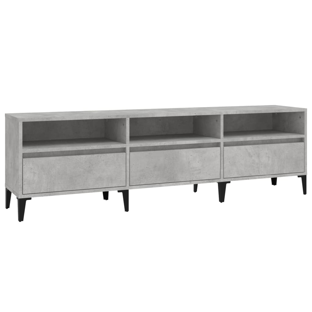 vidaXL Tv-meubel 150x30x44,5 cm bewerkt hout betongrijs grijs, foto 3