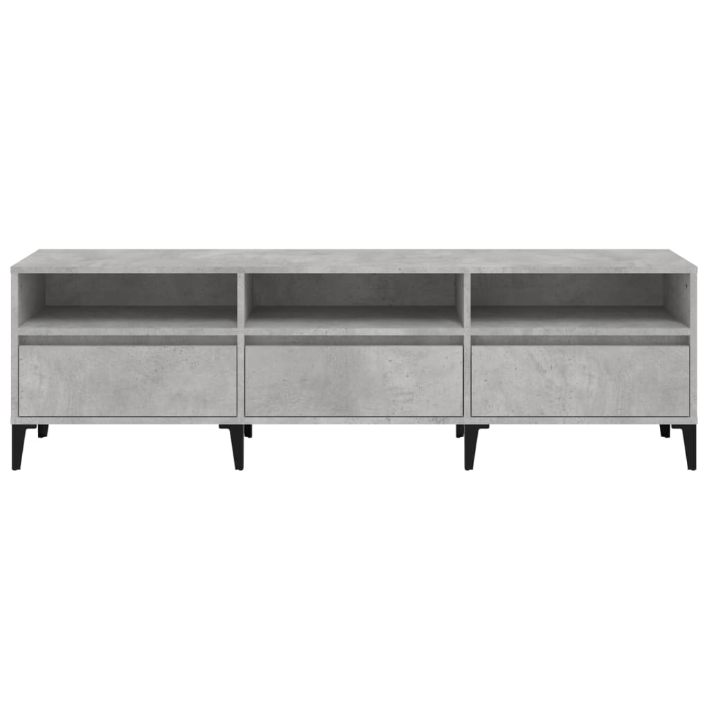 vidaXL Tv-meubel 150x30x44,5 cm bewerkt hout betongrijs grijs, foto 4