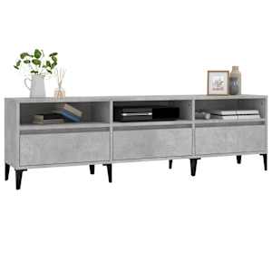 TV skříňka betonově šedá 150 x 30 x 44,5 cm kompozitní dřevo - obrázek 4