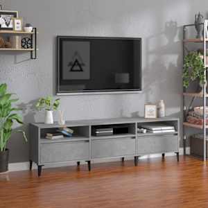 TV skříňka betonově šedá 150 x 30 x 44,5 cm kompozitní dřevo - obrázek 1