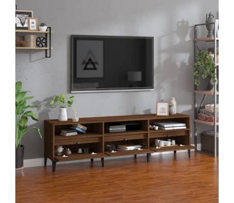 vidaXL Televizoriaus spintelė, ruda ąžuolo, 150x30x44,5cm, mediena