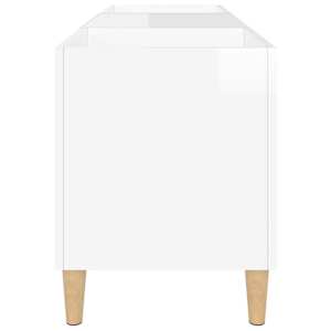 Skříňka na LP desky lesklá bílá 121x38x48 cm kompozitní dřevo - obrázek 6