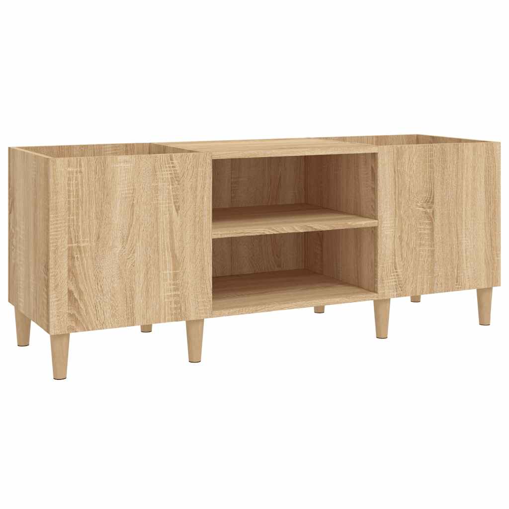 vidaXL Platenkast 121x38x48 cm bewerkt hout sonoma eikenkleurig