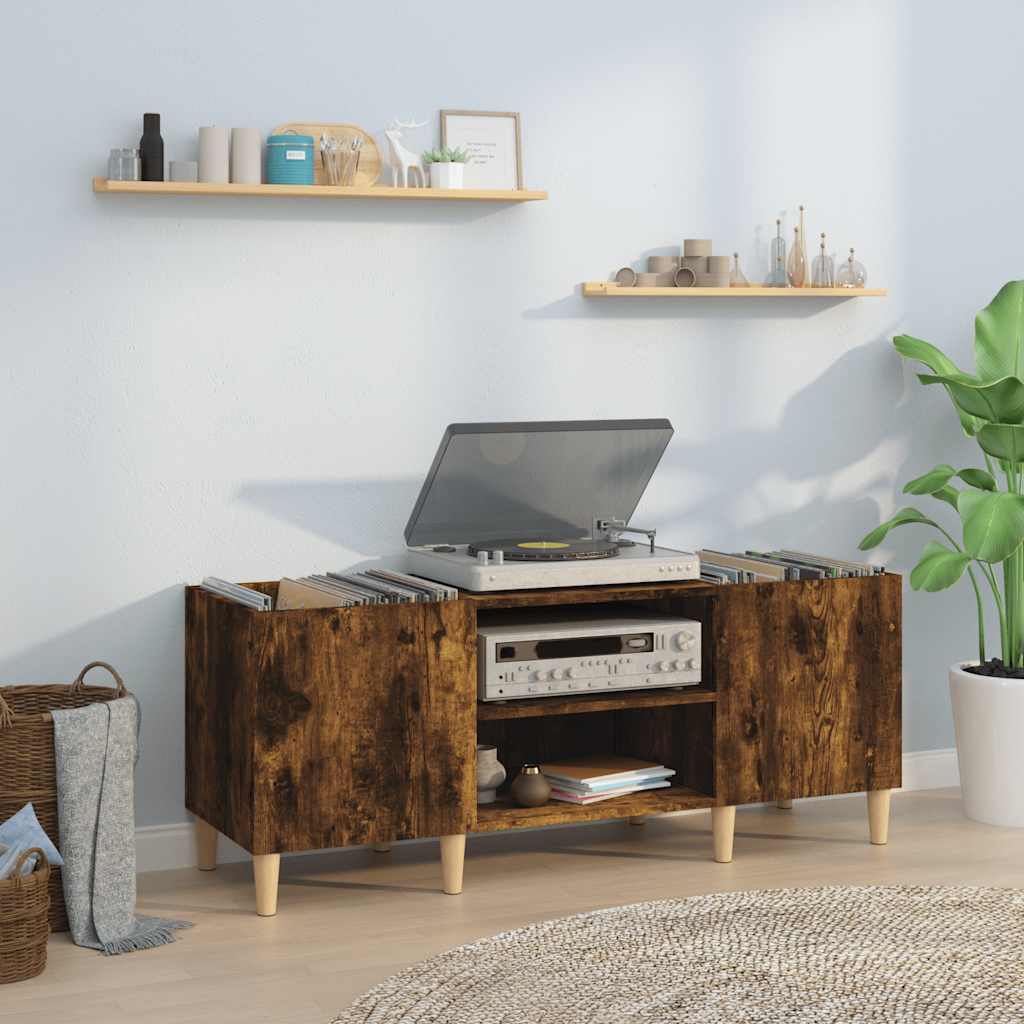 vida XL Plattenschrank Räuchereiche 121x 38x 48 cm Holzwerkstoff