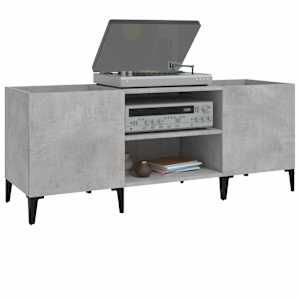 Skříňka na LP desky betonově šedá 121x38x48 cm kompozitní dřevo - obrázek 4
