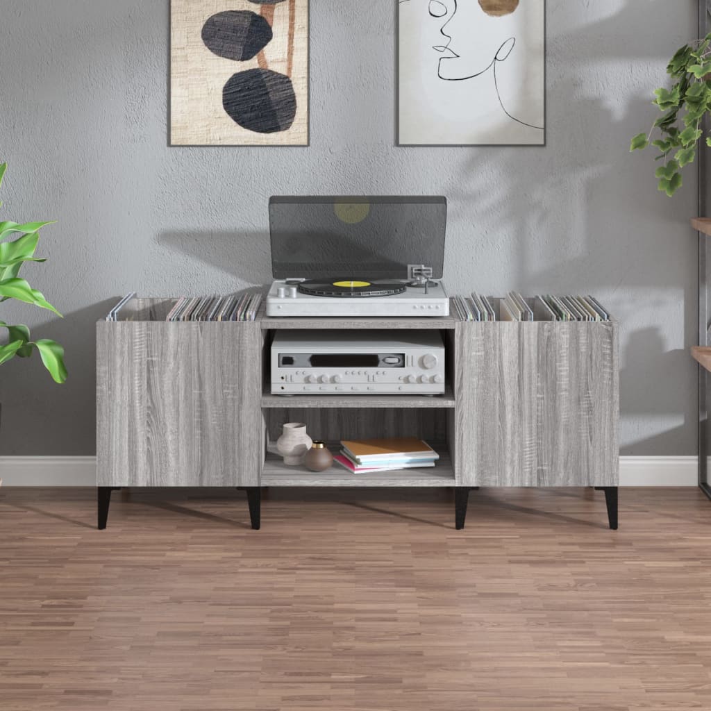 vidaXL Skrinka na platne sivá sonoma 121x38x48 cm kompozitné drevo