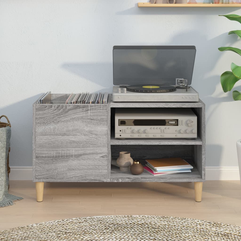 vidaXL Skrinka na platne sivá sonoma 84,5x38x48 cm kompozitné drevo