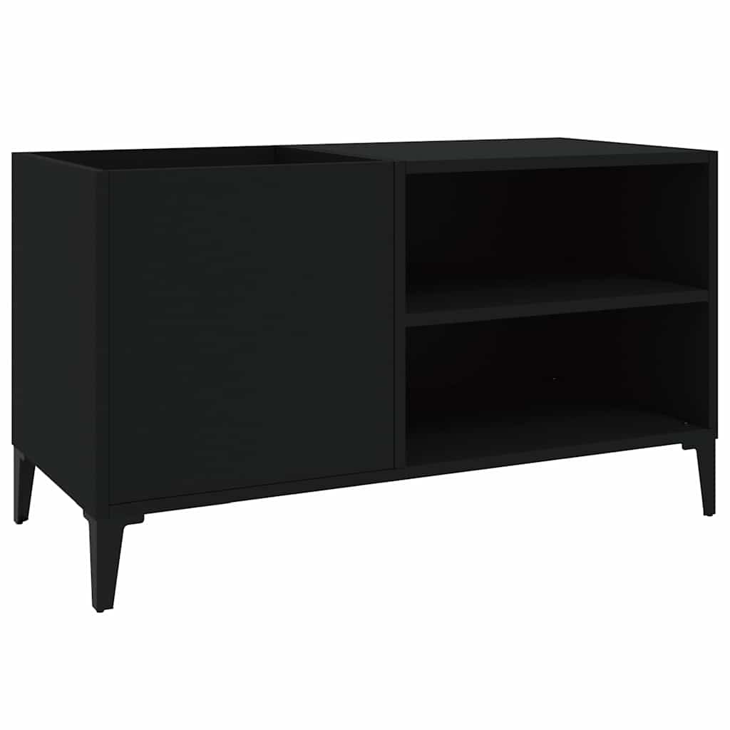 E-shop vidaXL Skrinka na platne, čierna 84,5x38x48 cm, kompozitné drevo