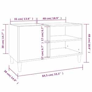 Skříňka na LP desky dub sonoma 84,5x38x48 cm kompozitní dřevo - obrázek 8