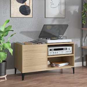 Skříňka na LP desky dub sonoma 84,5x38x48 cm kompozitní dřevo - obrázek 1