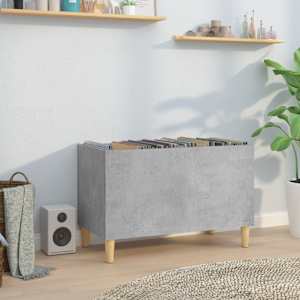 Omarica za gramofonske plošče betonsko siva 74,5x38x48 cm les