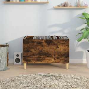 vidaXL Pl&ouml;tusk&aacute;pur Reyklitu&eth; Eik 74,5x38x48 cm Samsettur Vi&eth;ur