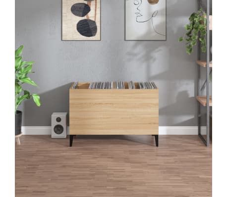 vidaXL Plattenschrank Sonoma-Eiche 74,5x38x48 cm Holzwerkstoff