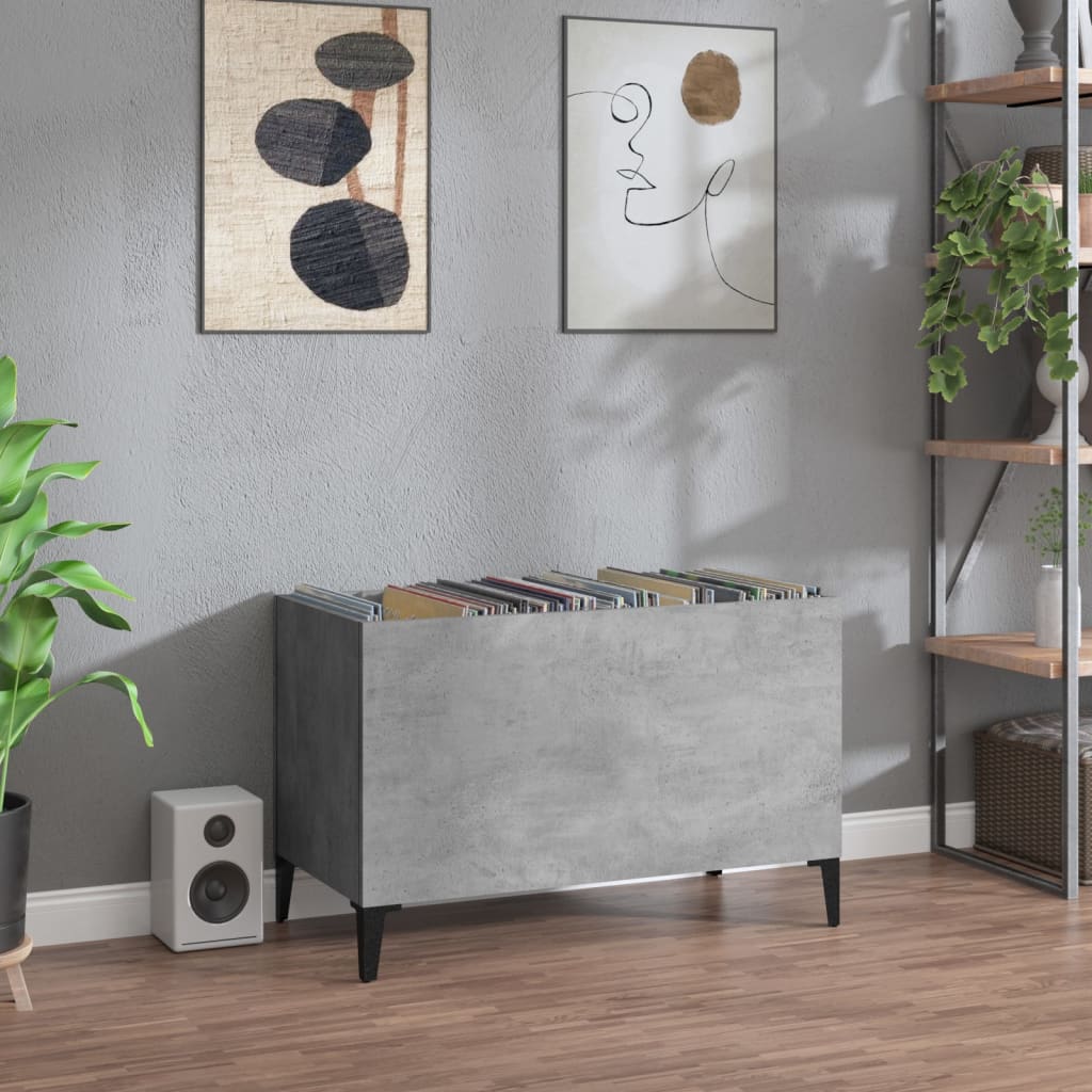 vida XL Plattenschrank Betongrau 74,5x 38x 48 cm Holzwerkstoff