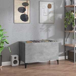 Skříňka na LP desky betonově šedá 74,5x38x48cm kompozitní dřevo - obrázek 1
