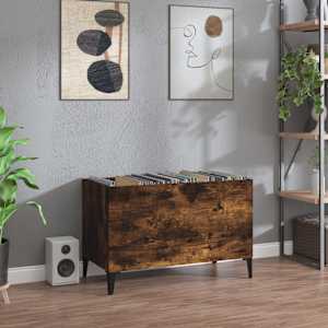 Skříňka na LP desky kouřový dub 74,5x38x48 cm kompozitní dřevo - obrázek 1