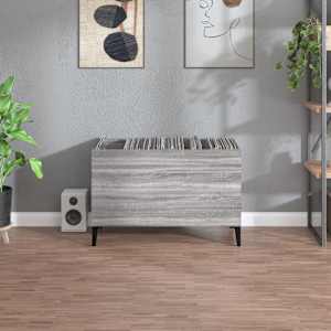 Skříňka na LP desky šedá sonoma 74,5x38x48 cm kompozitní dřevo - obrázek 3