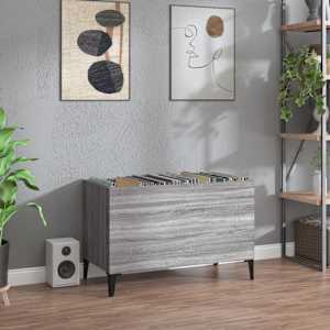 Skříňka na LP desky šedá sonoma 74,5x38x48 cm kompozitní dřevo - obrázek 1