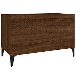 Skříňka na LP desky hnědý dub 74,5x38x48 cm kompozitní dřevo - obrázek 2